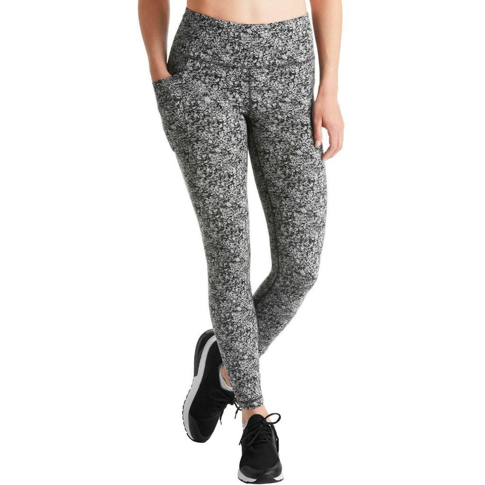 !!NWT!! Women's Grey/Black Textured MEMBER'S MARK Leggings Size Large